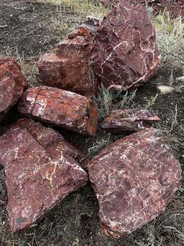 Ландшафтные глыбы красно-фиолетовые 200-1000 килограмм купить в Томске
