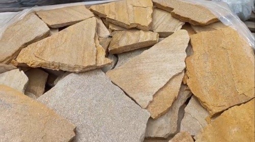 Плитняк златолит жёлтый для цоколя купить в Томске