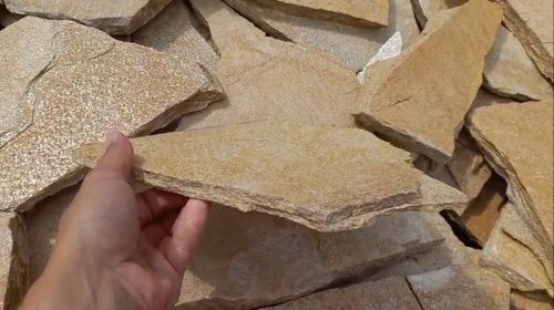 Плитняк златолит жёлтый для фасада 1,5-3 см купить в Томске